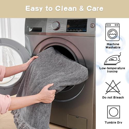 MYSKY HOME Couch Cover for Dogs, Washable Couch Covers, Non Slip Sofa Cover, Couch Cover 2 Cushion Sofa Dogs Furniture Protector with Tassels, Chenille Sofa Slipcover for Pets, 71x118, Dark Grey