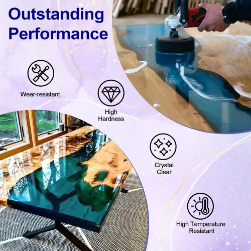 JANCHUN Crystal Clear Epoxy Resin Kit 16oz, Bubble-Free, Anti-Yellowing, Self Leveling Easy Mix 1:1 Coating and Casting Resin for Table Top, Molds, Tumbler Crafts, Painting, Jewelry, DIY Gifts