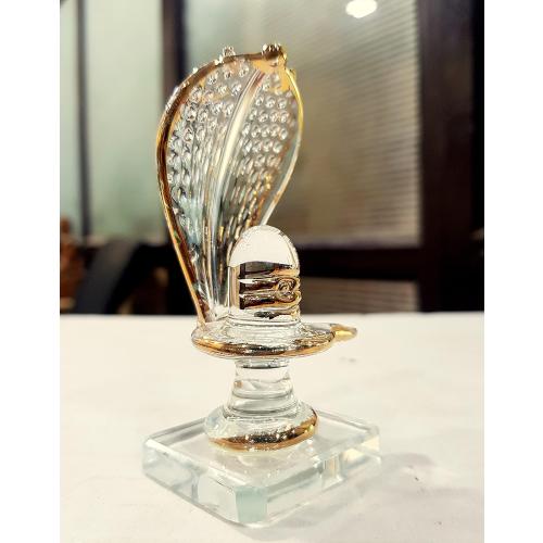 Glass Shiva Lingam Shiv Ling Idol Murti for Daily Pooja Purpose, and Home Decor.