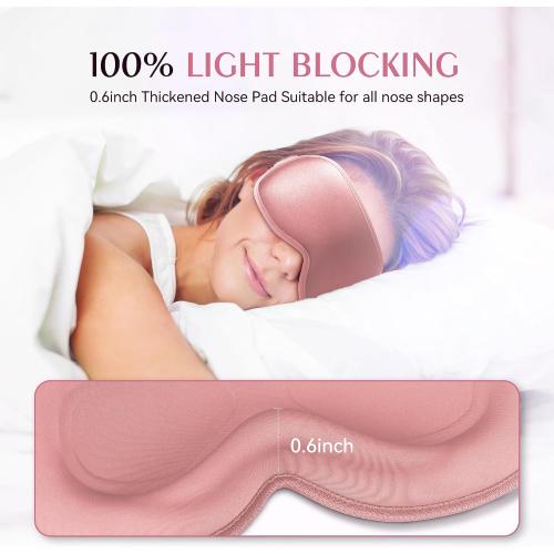 Color Purple and Pink Weighted Eye Mask for Sleeping 2 Pack - 3D Contoured Sleep Masks for Women Men, Blackout Eye Mask for Travel, Meditation, Airplane, Memory Foam, Adjustable Strap Purple Pink
