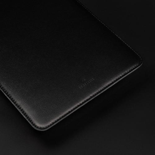 Black Comfyable Laptop Sleeve 13 Inch Precisely Compatible with MacBook Air M4 2025-2018 & MacBook Pro M2 2022 M1 2020-2016, Faux Leather Cover Case, Black