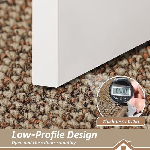 BEQHAUSE Dirt Trapper Door Mat 24 x 36, Non-Slip Washable Doormats Entrance Mat, Dirt Resistant and Absorbent Welcome Mat, Low Profile Floor Mats for Front Back Door and Entryway, Beige