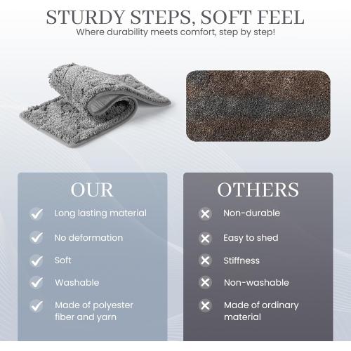 Carpet Non Slip Stair Treads Indoor – Washable Thicker Polyester Fiber Fade Resistant Stair Rugs for Kids Elders and Pets – 9 X 30 Size Rugs Pack of 15