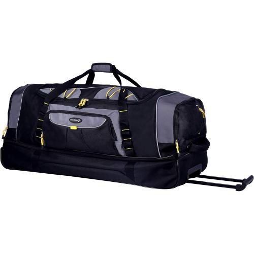 TPRC Sierra Madre II Upright Rolling Duffel Bag, Black/Gray, 36-Inch