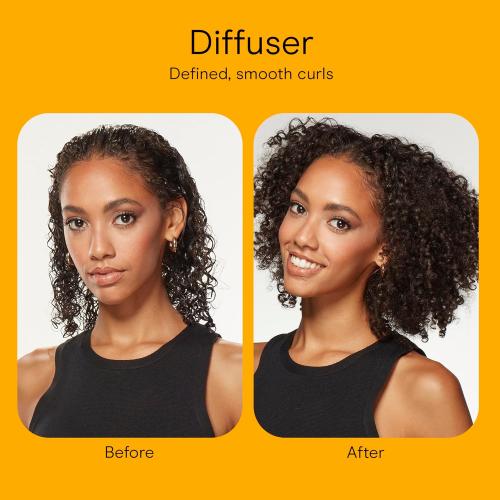 Conair Hair Dryer with Retractable Cord, 1875W Blow Dryer, 3 Heat Settings, 2 Speeds, Blow Dryer with Diffuser and Concentrator Attachments, Ionic   Tourmaline Technology, purple