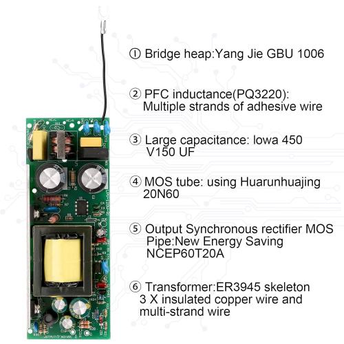 LED Driver 100 Watts 110V AC to 12V DC Low Voltage Output, IP67 Waterproof Power Low Voltage Transformer Adapter with 3 pin Plug LED Cable for LED Light bar, Indoor and Outdoor Light String