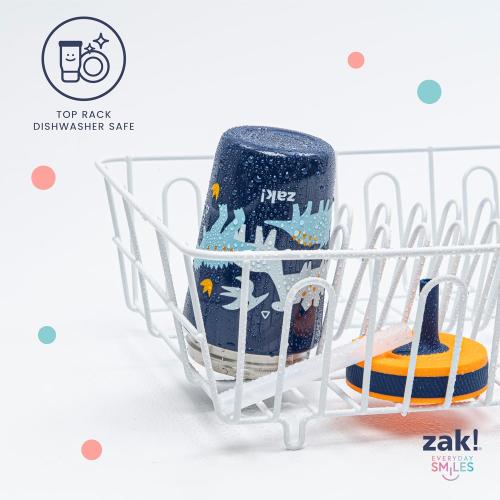 Multicolor 12oz Zak Designs Kelso Toddler Cups For Travel or At Home, 12oz Vacuum Insulated Stainless Steel Sippy Cup With Leak-Proof Design is Perfect For Kids (Spaceships)