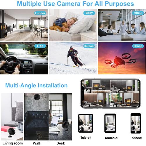 4K Security Cam with Night Vision and Built-in Battery Camera, Home/Office Camera Wireless Technology for Phone App Monitor GTYT