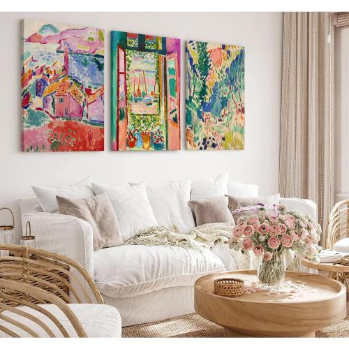Henri Matisse Wall Art Prints Aesthetic Canvas Matisse Wall Decor Painting Colorful Matisse Wall Art Poster Boho Abstract Matisse Picture Artwork for Bedroom Living Room 16x24x3 Inch Ready to Hang