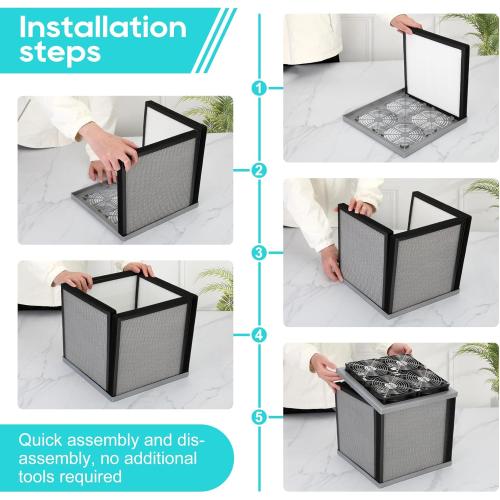 3Pro Air Purifier for Large Homes up to 3400ft² - CADR 440cfm, Detachable & Portable - Fits in 20 Suitcase