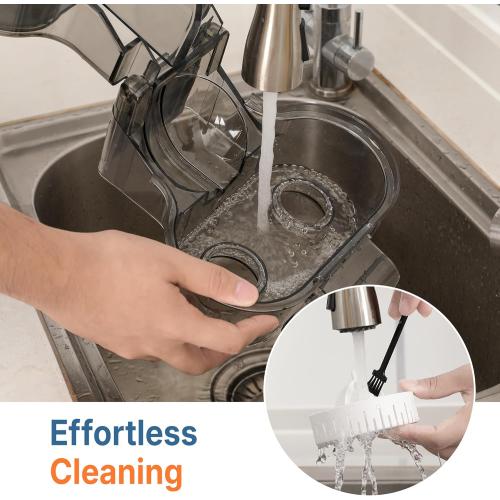 Sunvivi Dual Head Electric Citrus Juicer, Plug-in Model Juicer Machine with Power Cord & Cleaning Brush, Portable Lemon Squeezer for Fresh Orange, Lemon, Lime, Kiwi, Grapefruit, Easy to Clean & Use