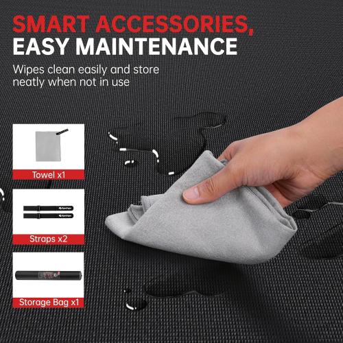 GymCope Extra Large Exercise Mat 10'x6'/9'x6'/8'x6'/7'x5'/6'x4' (8mm) | Thick Workout Mat for Home Gym & Garage Flooring, Shoe-Friendly, High-Density, MMA, HIIT, Weight Lifting, Cardio&Strength