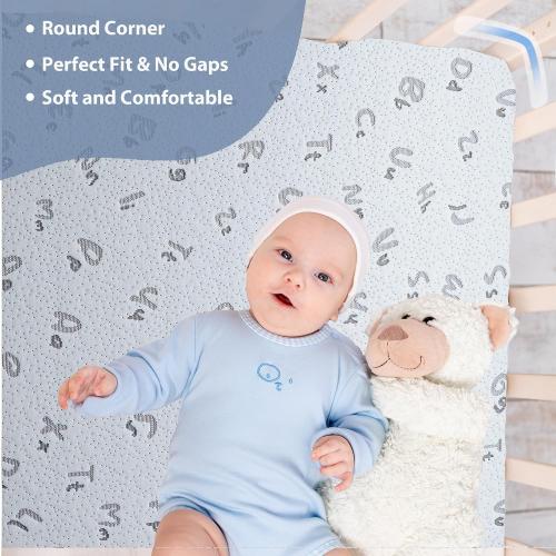 Pack and Play Mattress Pad Dual-Sided Memory Foam Pack N Play Mattress for Playpen Playard, Soft Mini Crib Mattresses for Baby Toddler with Machine Washable Cover