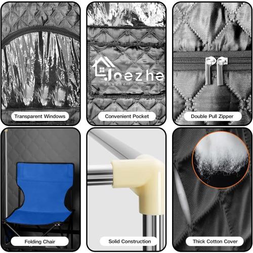 Sauna Box,Portable Steam Sauna Tent for Home,Personal Sauna Room with Remove Control,at Home Sauna Full Body,1200W 3L, for Women