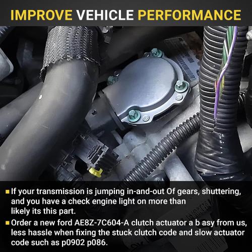 AE8Z-7C604-A Automatic Transmission Clutch Actuator A/B for 2012 2013 2014 2015 2016 2017 2018 Ford Focus SE SEL & 2011-2019 Ford Fiesta,Shift Interlock Solenoid AE8Z-7C604 AE8Z7C604A
