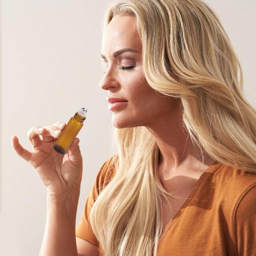 Tbestmax 12 Pack Glass Essential Oil Roller Bottles with Stainless Steel Ball, 10ml Amber Roll on Perfume Bottles with Lids for Travel