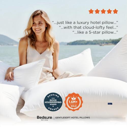 Bedsure King Size Pillows Set of 2 - King Size Bed Pillows 2 Pack for Sleeping, Soft and Supportive, Hotel Quality, Original Down Alternative Filling for Side, Back Sleepers