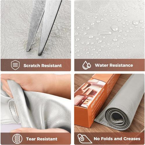 Headrest Cover for Recliner Chair Recliner Headrest Protector Faux Leather Headrest Cover with Elastic Straps Couch Headrest Covers for Furniture Sofa Protector 17 x 27In(Beige)