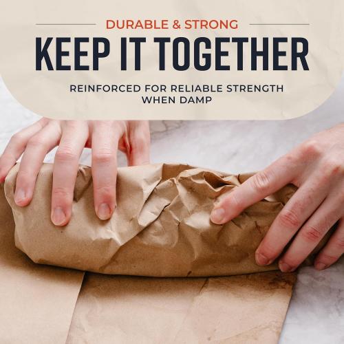 Bryco Goods 24 Inch x 175 Feet, Brown Butcher Paper Roll, Unbleached, Uncoated, Unwaxed, Food-Grade, Wide Kraft Paper for BBQ, Smoking, Grilling, Wrapping Meat, Table Covering - USA Made