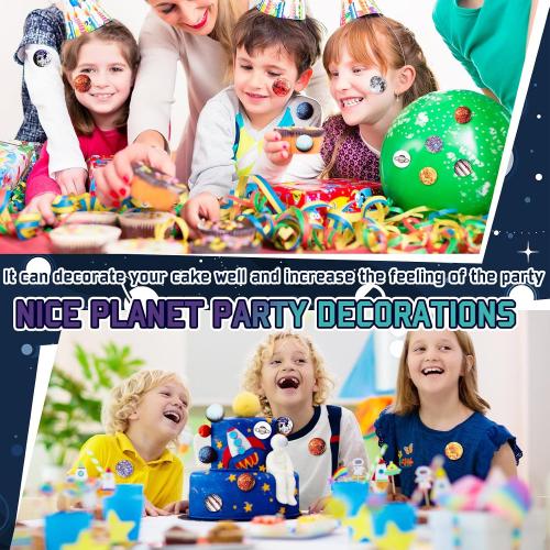 Lincia 500 Pcs Solar System Stickers Bulk Educational Planets Roll Space Stickers for Kids Science Classroom Space Theme Birthday Decorations Party Favors, 10 Styles