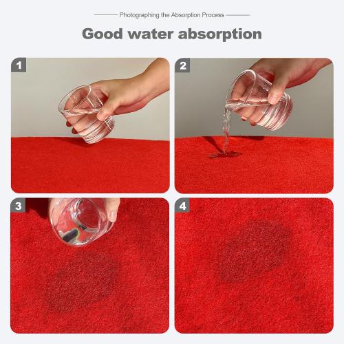 Thick 3x15Ft Red Carpet Runner for Party, Non-Slip TPR Backing Aisle Runway Rug Felt for Indoor&Outdoor,Occasions,Graduation,Birthdays & Special Events Decorations,Long Term use