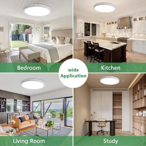 Size  Large LED Flush Mount Ceiling Light, 40W,4350LM, 3000K/4000K/6000K CCT Selectable,White Round Flat Panel Light Low Profile Ceiling Light Fitures for Hallway, Kitchen, Bedroom, Laundry Room