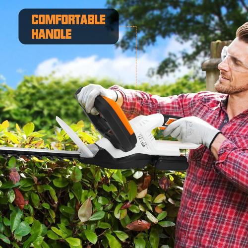 LIGO 20V Cordless Hedge Trimmer | 21 Laser-Cut Blade for Thick Branches | 2.0Ah PowerShare Battery | 4.5 lbs Ultra-Light with Low Vibration | Fast Charger Included