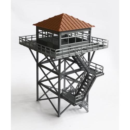 Outland Models Railway Scenery Watchtower/Lookout Tower (Grey) HO Scale 1:87