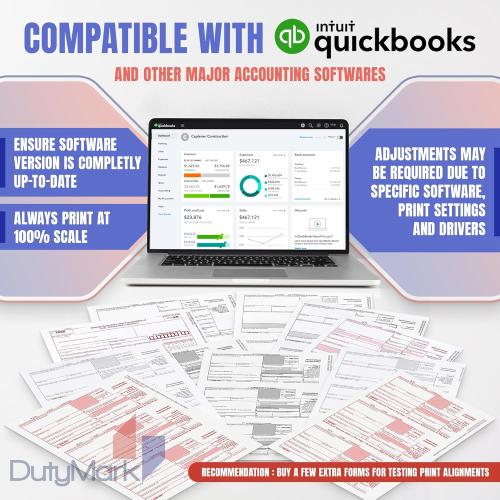 1096 Transmittal Tax Forms 2025, 25 Pack of 1096 Summary Laser Tax Forms, Compatible with QuickBooks and Accounting Software, Use for 1099 NEC, MISC, INT, and Other 1099 Forms