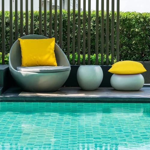 Patelai 2 Pack 18x18 Inch Waterproof Outdoor Throw Pillow Covers - PU Coated, Fade Resistant Summer Decor for Patio, Porch, Pool, Garden Furniture(Yellow)