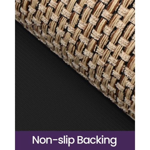 DEXI Ultra Thin Entryway Indoor Door Mat 32x48, Non Slip Rubber Backing Inside Entry Mat, Low Profile Easy Clean Dirt Trapper Doormat for Inside Entrance Patio, Beige