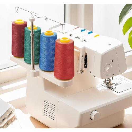 12 Pack Serger Thread Cones, 1800 Yards Each Spool Overlock Thread, PolyesterThread 40s/2 for Serger&Overlock, Quilting, Piecing, Sewing Machine