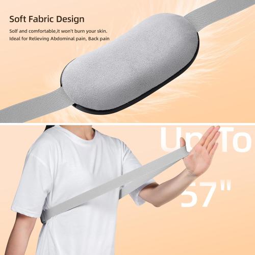 Portable Cordless Heating Pad Cramps:COSYGLOW 6 Heat Levels 6 Massage Modes, 3S Fast Heating,Period Menstrual Electric Heating Pad for Back Pain Relief,Gifts for Women and Girls(Black)