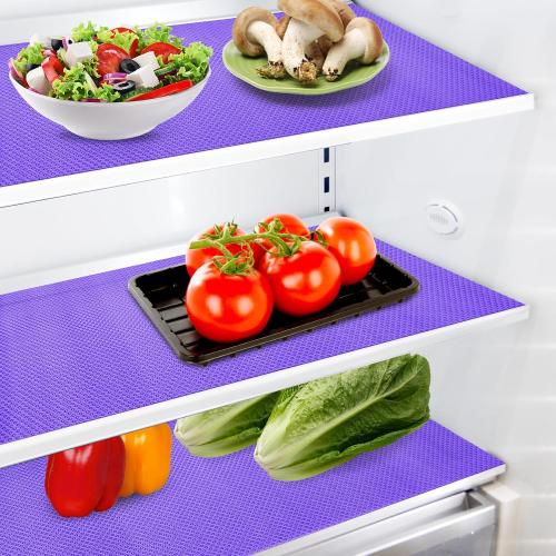 10Pack Refrigerator Liners,Fridge Shelf Liners,17.7x11.4 in,Purple