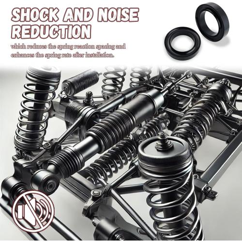 2PCS Coil Spring Spacers for Cars,Vibration Damping Rubber Coil Spring Insulator Suitable for 5-5.5OD Springs,Universal Coilovers Suspension Kit for Heavy Duty Sprung Support