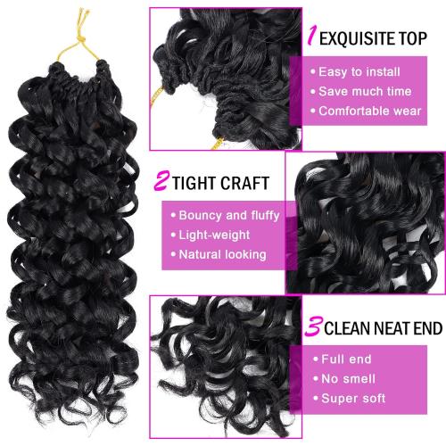 7 Packs Curly Crochet Hair for Black Women 10 Inch GoGo Curl Crochet Hair