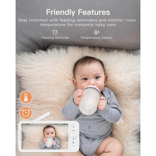 ARENTI Baby Monitor with Camera and Audio B2 Set, 2.4G WiFi with Phone App