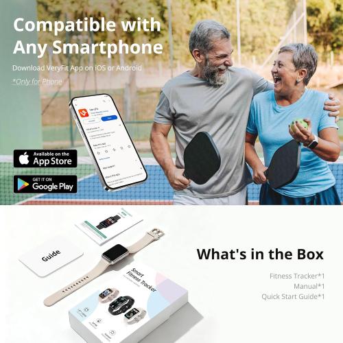 Fitness Tracker Smart Watch for Men Women, 1.47 HD with Bluetooth, 24/7 Heart Rate & Blood Oxygen Monitor, Sleep & Step Counter, 100  Sports Modes, IP68 Waterproof, Compatible with Android iOS