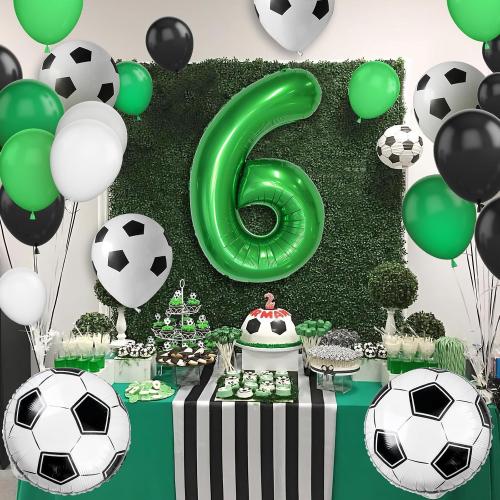 6th Birthday Soccer Balloon Arch, Soccer Birthday Decorations For Boys Kids
