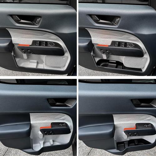 Mabett Door Side Storage Tray for Ford Maverick 2025 2024 2023 2022 Accessories(Not Fit 2026), TPE Front and Rear Doors Storage Insert Organizer Boxs 4PCS Set Fit Maverick(Black)