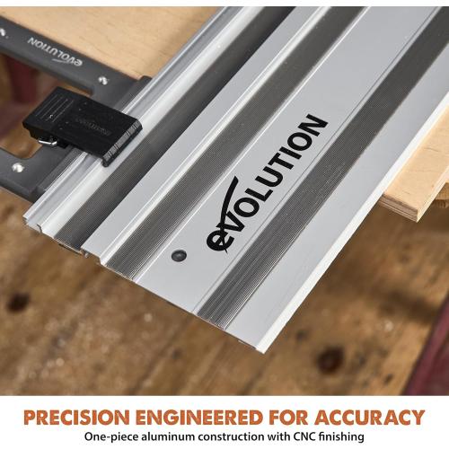 Evolution ST2800-G2 110 Circular Saw Guide Rail/Track | Universal Fit: Makita, Bosch, Festool, Triton, Metabo | 110/9.2ft (2.8m) | Includes Self-Aligning Bars, 2x Track Clamps, Hex Key & Carry Bag