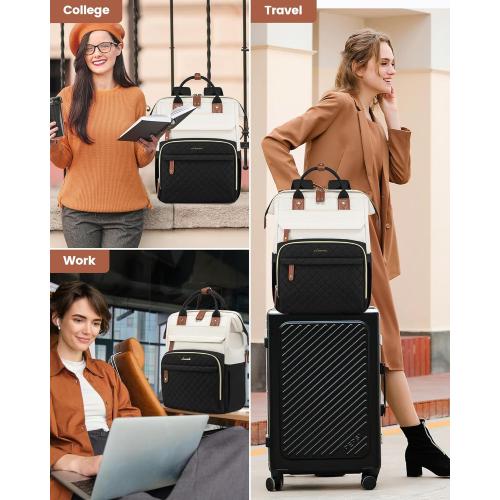 LOVEVOOK Laptop Backpack for Women, 15.6'' Waterproof Nurse Bag Teacher Work Backpack Purse for Women, Travel Computer Backpack for College Office Business Ladies