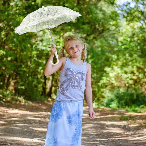 Mini Lace Umbrella, 19. 7 X 16. 9 Inch Bridal Lace Parasol Wedding Decoration Stage Dancing Prop With fan