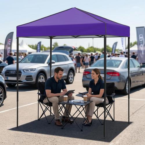 EAGLE PEAK 6x4 Instant Pop Up Canopy Tent, Purple | Small Portable Canopy with Carry Bag, Lightweight Pop Up Outdoor Tent for Beach, Camping & Sports, Easy Setup, Ultra Compact