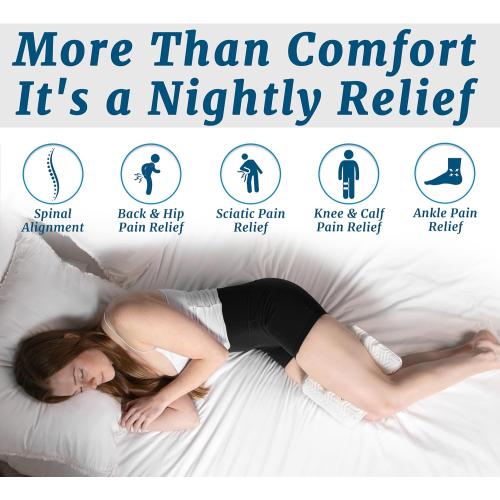 ComfiLife Orthopedic Knee and Leg Pillow for Side Sleepers Sleeping - 100% Polyurethane Foam for Back Pain, Hip Pain Relief