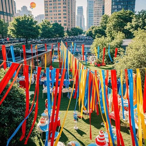 Red 1 Blue 2 and Yellow 1  Crepe Paper 4 Pcs Streamers for Party Decorations, Birthday Wedding DIY Crafts, Gift Wrapping Supplies