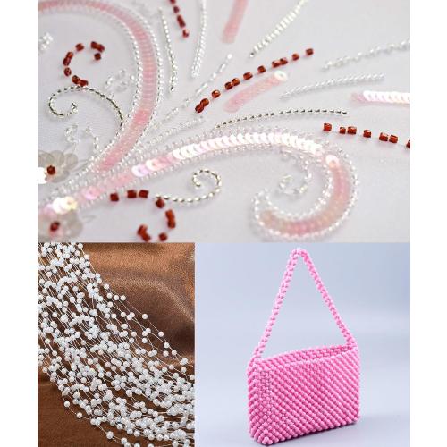 KONMAY Clear Fishing Wire with Case, 50 Yards 0.8mm Monofilament Nylon Fishing Line, Invisible Craft String for Hanging Ornaments, Decorations, Crafting, Balloon Arch, Beading and Jewelry Making