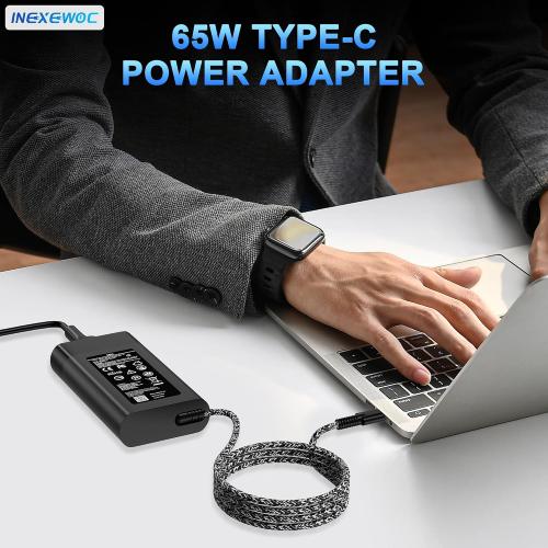 Slim 65W USB C Charger Compatible with HP Laptop Spectre X360,Spectre,Envy X360, Envy,Elitebook x360,Elitebook,Chromebook,Elite x2,ProBook Type C Fast Charging Power Cord Ac Adapter