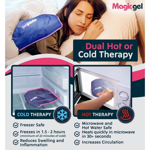 Magic Gel Ice Packs for Injuries Reusable (15 x 11) - Large Ice Pack - Flexible Cold Cooling Pad - Gel Pack for Shoulder, Back, Hip, Knee, Leg, Lower Back
