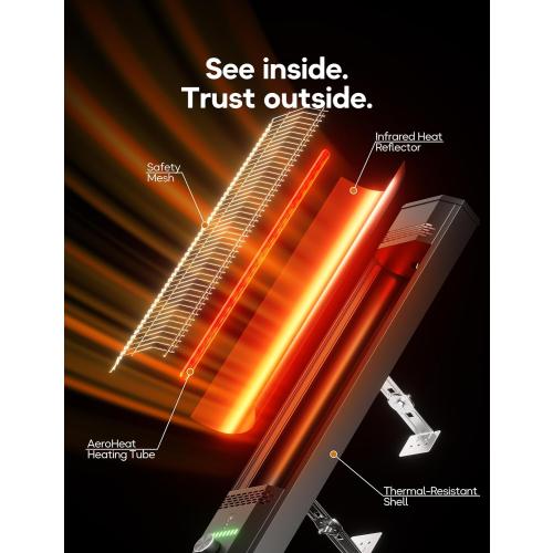 Patio Heater, 9 Heat Setting, 9-Hour Timer, Portable A - 5